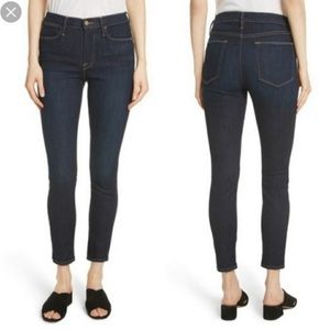 FRAME Denim 29 Le High Skinny Crop Dame Jeans Dark blue 0971